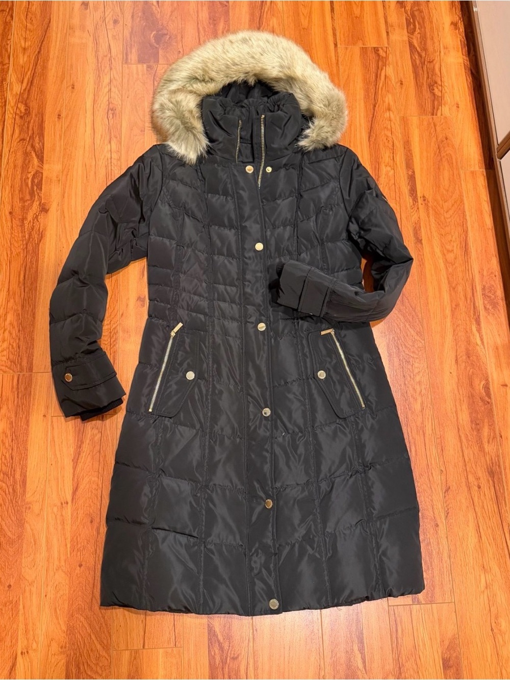 Michael Kors Down Jacket with Faux Fur Hood